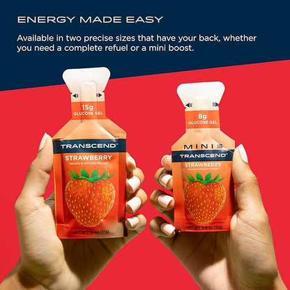 Transcend Foods Strawberry Gel (1.1 oz, 24) Energy