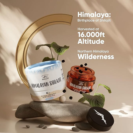 Pure Himalayan Shilajit Tablets 90ct (200mg Each)