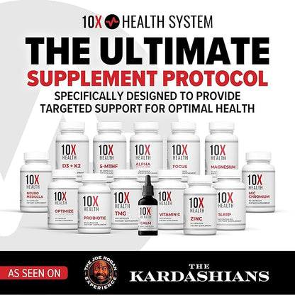10X Health Focus Brain Supplements 60 Capsules