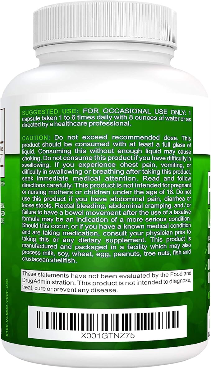 Aeternum Psyllium Husk Caps USA Made 240 Husk 725 Mg 100% Soluble