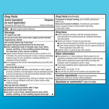 Amazon Basic Care Tioconazole Ointment 6.5 1-Dose Treatment, 0.16 Ounce 2)