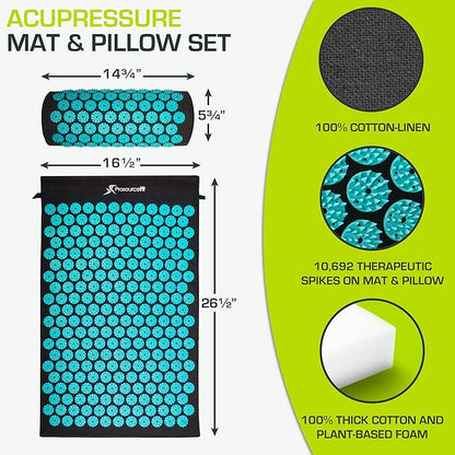 ProsourceFit Acupressure Mat and Pillow Set