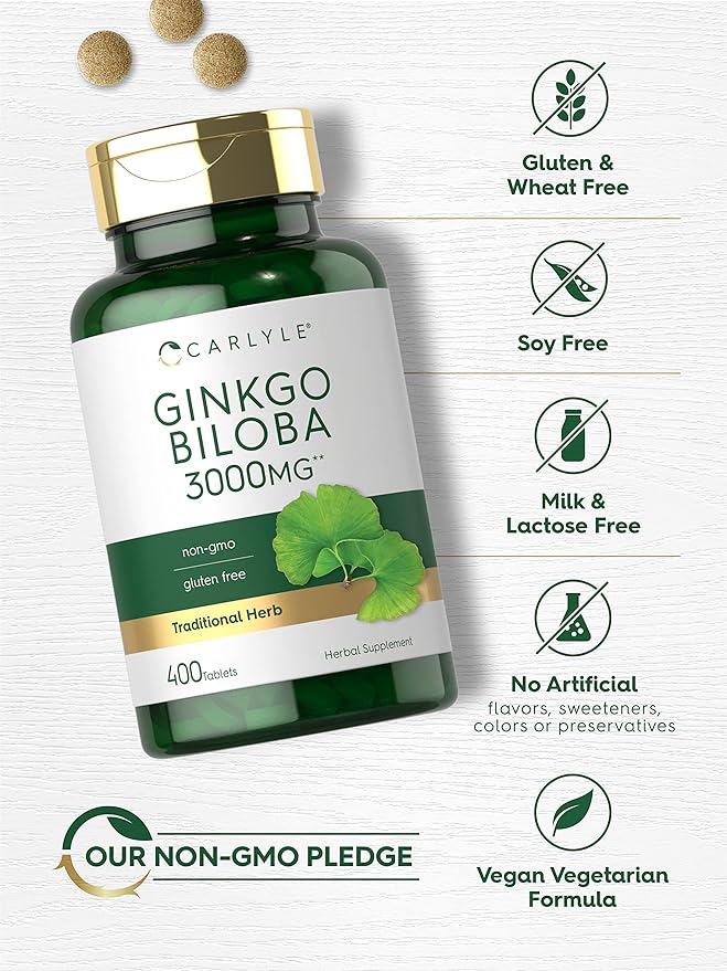 Carlyle Ginkgo Biloba 3000mg 400 Tablets