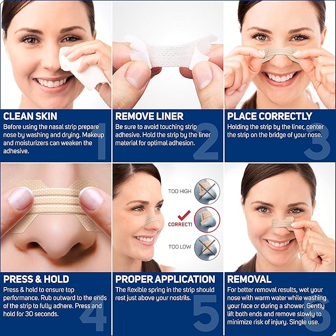 Nasal Strips Medium, Clear, 50 ct