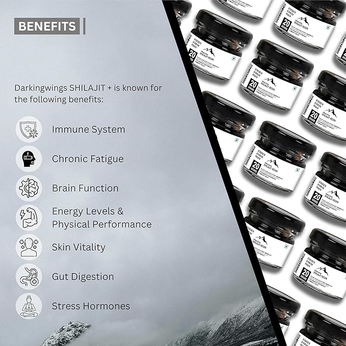 500mg Shilajit Supplement 84+ Fulvic