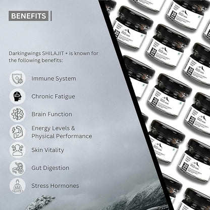 500mg Shilajit Supplement 84+ Fulvic
