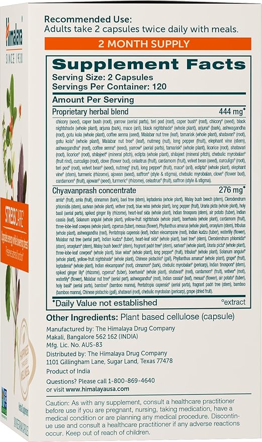 Himalaya StressCare Herbal Supplement, Supports Stress 240 Capsules