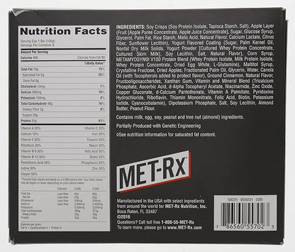 MET-Rx Big 100 Colossal Protein Bars, Crispy Apple Pie Meal Replacement Bars, 9 Count