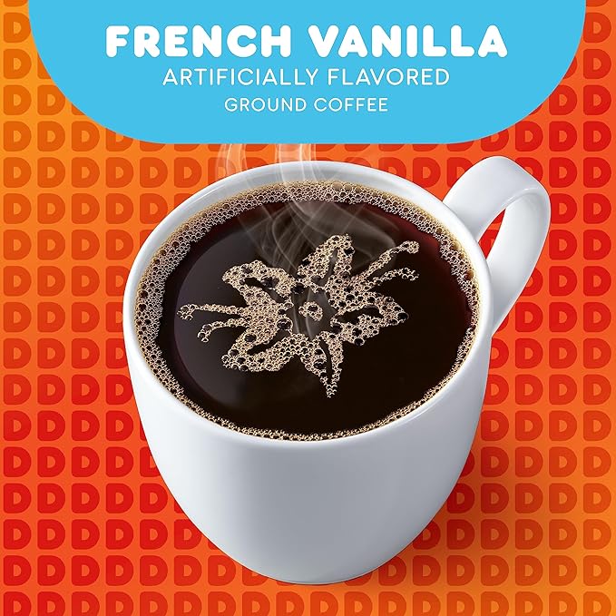 Dunkin' French Vanilla Flavored Coffee, 88 Keurig K-Cup Pods