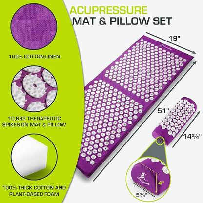 ProsourceFit Acupressure Mat and Pillow Set