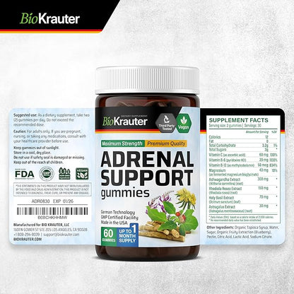 Adrenal Support Gummies B6, B12 B12 - 60 Chews