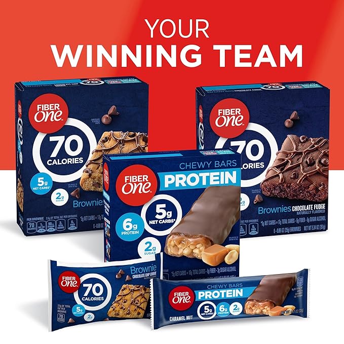 Fiber One 80 Calorie Chewy Bars, Chocolate Peanut Butter, Snack Bars, 5 Ct, 4.1 oz