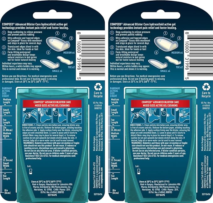 Compeed Advanced Blister Care 10 Count (2 Packs),
