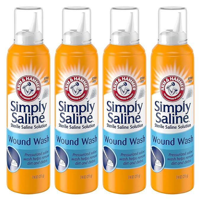 Arm & Hammer Simply Saline Wound 7.4 Ounce 4 Pack
