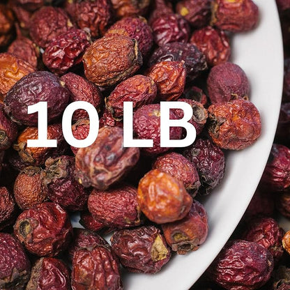 Super Large Value Pack 10 LB - Organic Hawthorn Berry Tea - Hawthorne Berries Organic - Healthy Circulation, Heart, Pressure Balance