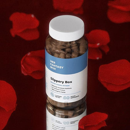 Slippery Box Feminine Care for Vaginal Health - 60 Fast-Acting Capsules for Women's Wellness, pH Balance, and Intimate Support