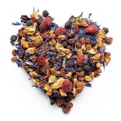 Fruit Tea Loose Leaf – Hot or Cold Brew - Wild Berry Herbal Blend - Rich, Fruity Taste with All-Natural Ingredients – 4oz