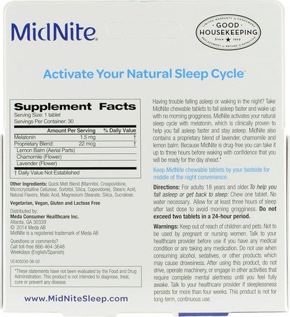 MidNite Natural Sleep Supplement, 30-Count Box 2)
