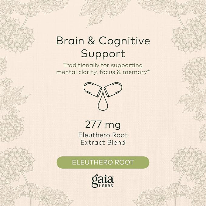 Gaia Herbs Mental Alertness 60 Vegan (15-Day Supply)