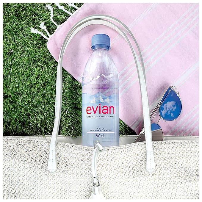 evian Natural Spring Water, PH Balanced with Natural Electrolytes, 16.9fl oz./500mL Bottles (pack of 24)