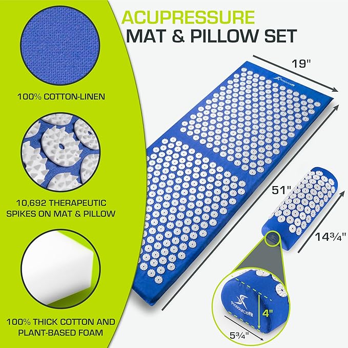 ProsourceFit Acupressure Mat and Pillow Set