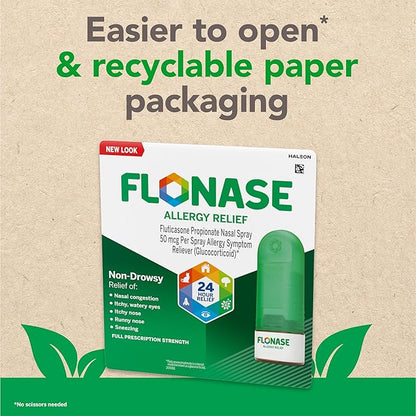 Flonase Allergy Relief Nasal Spray, 24-Hour 144 Sprays,