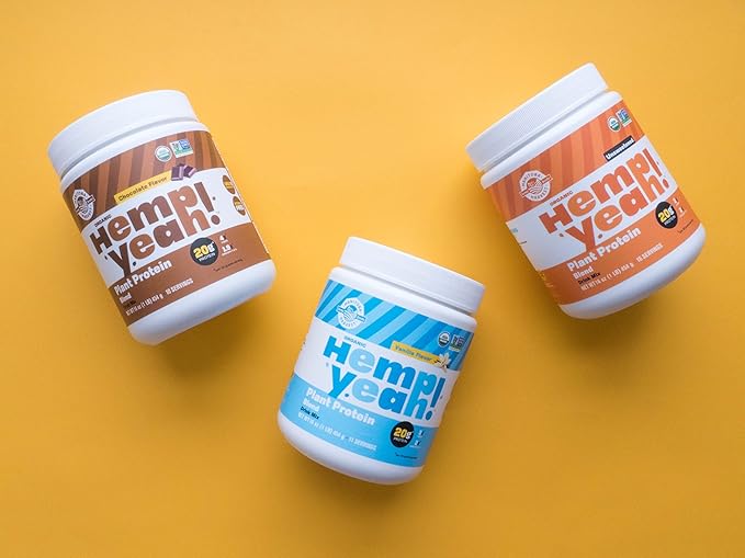 Manitoba Harvest Hemp Yeah! Organic Plant-Based 16oz; with 20g of 4g of 1.9g Omegas 3&6 Per