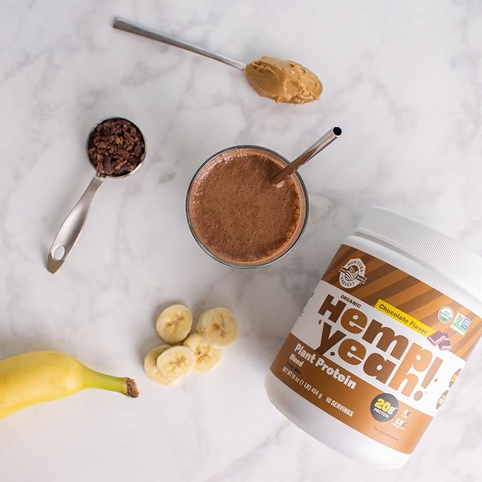 Manitoba Harvest Hemp Yeah! Organic Plant-Based 20g of 4g of 1.9g Omegas 3&6, Non-GMO, 16 Oz