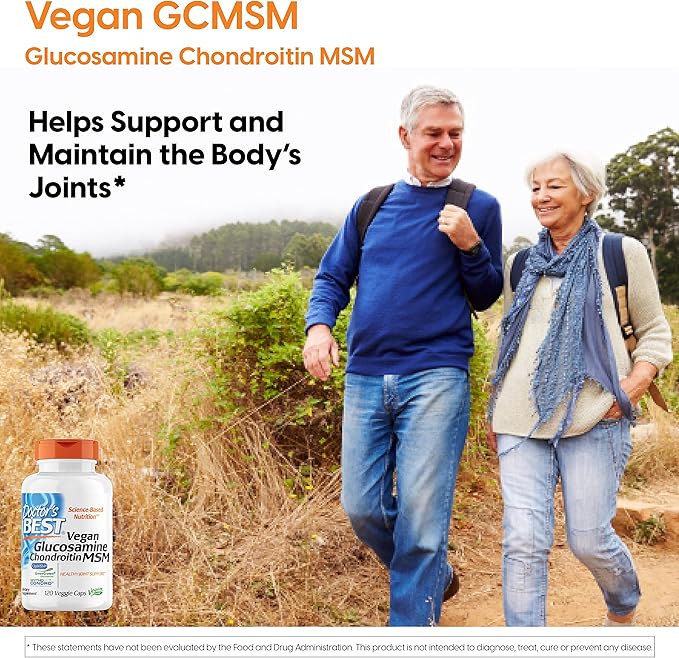 Doctor's Best Vegan Glucosamine Chondroitin MSM, Capsule,120 count