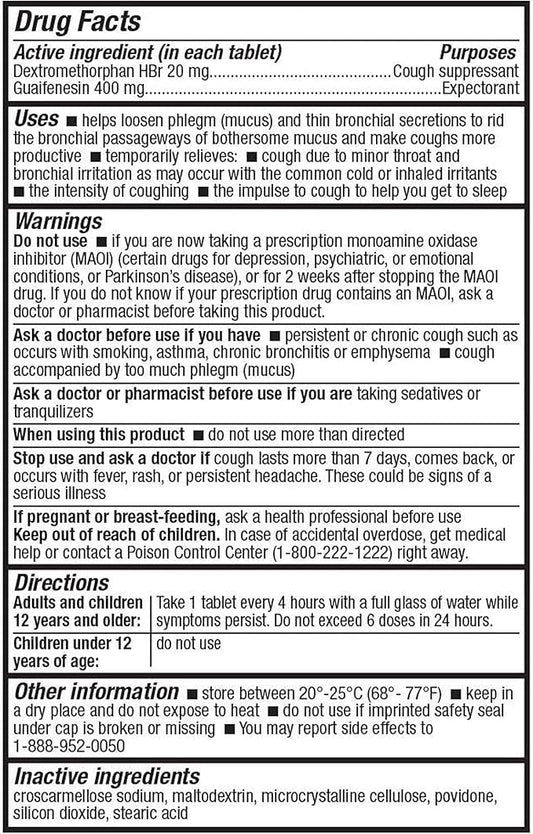HealthA2Z® Mucus Relief DM 20mg | 400mg | (200 Count 1))