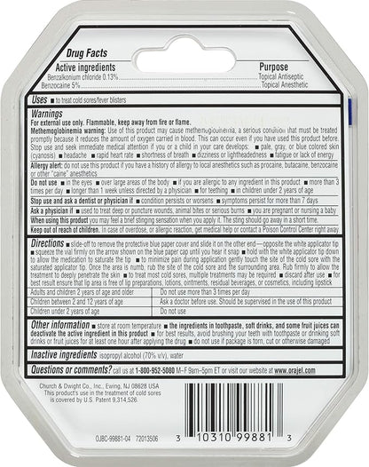 Orajel Cold Sore Treatment – Instant #1 Oral