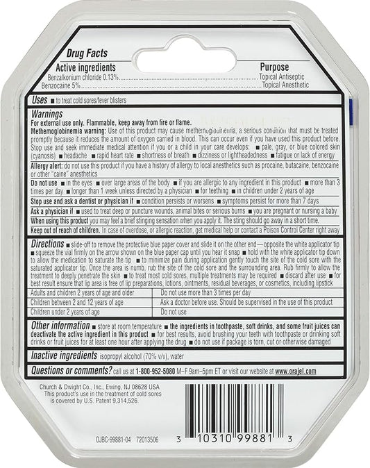 Orajel Cold Sore Treatment – Instant #1 Oral