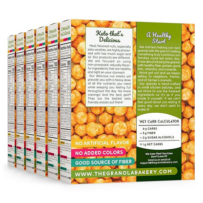 TGB Cinnamon Macadamia Nuts | 1g Net Carb Keto Snack | Gluten Free Low Carb Candy, 10 Ounces (Pack of 6)