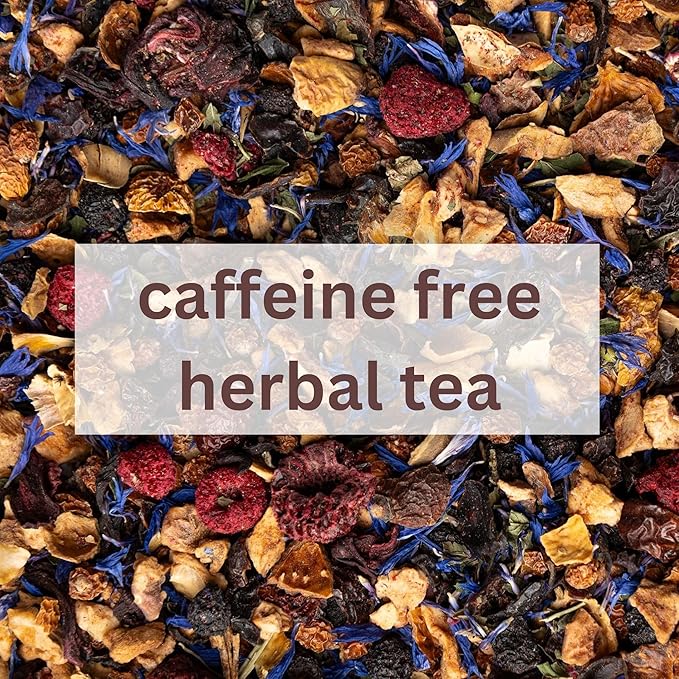 Fruit Tea Loose Leaf – Hot or Cold Brew - Wild Berry Herbal Blend - Rich, Fruity Taste with All-Natural Ingredients – 4oz