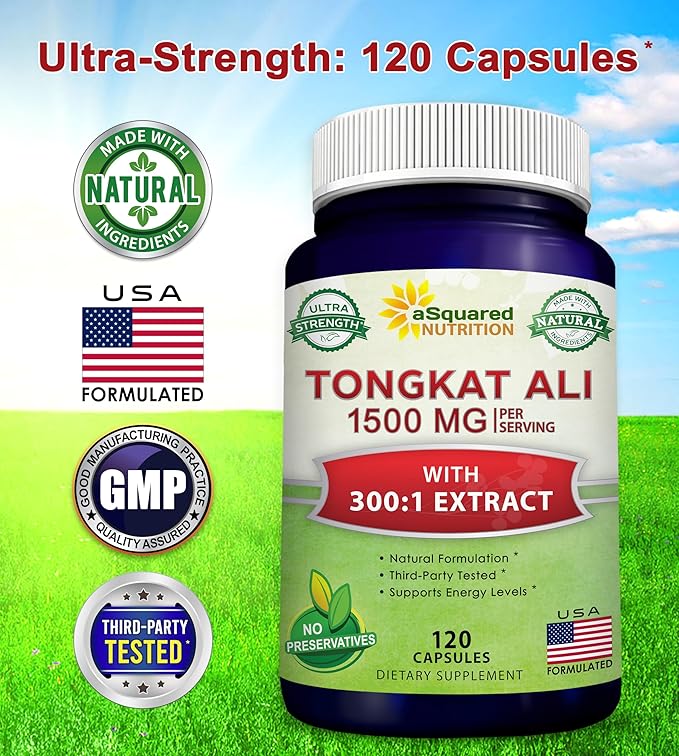 aSquared Nutrition Tongkat Ali 1500mg 120 Capsules