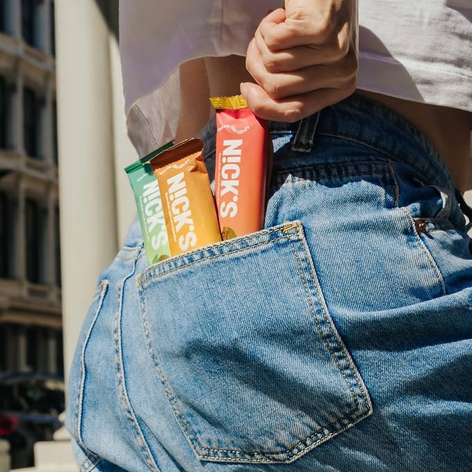 NICKS Protein Bars Chocolate Peanut | 15g protein | 200 calories | Low Carb Keto Friendly Snacks No Added Sugar (Multipack 12 bars x 50g)