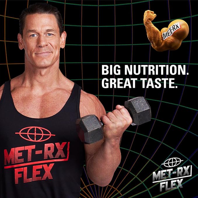 MET-Rx Big 100 Granola Protein Bar, Meal Replacement Bar, 32G Protein, Chocolate Chip, Pack of 9