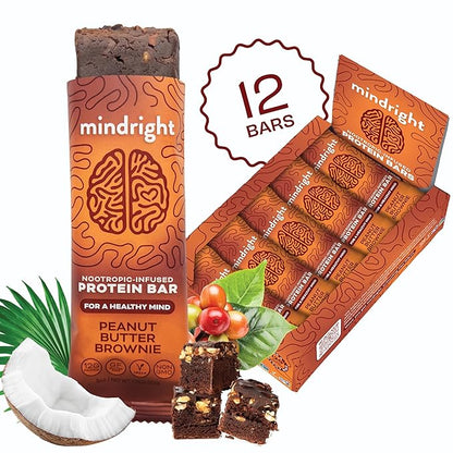 Mindright Superfood Vegan Protein Bar 12 (Peanut