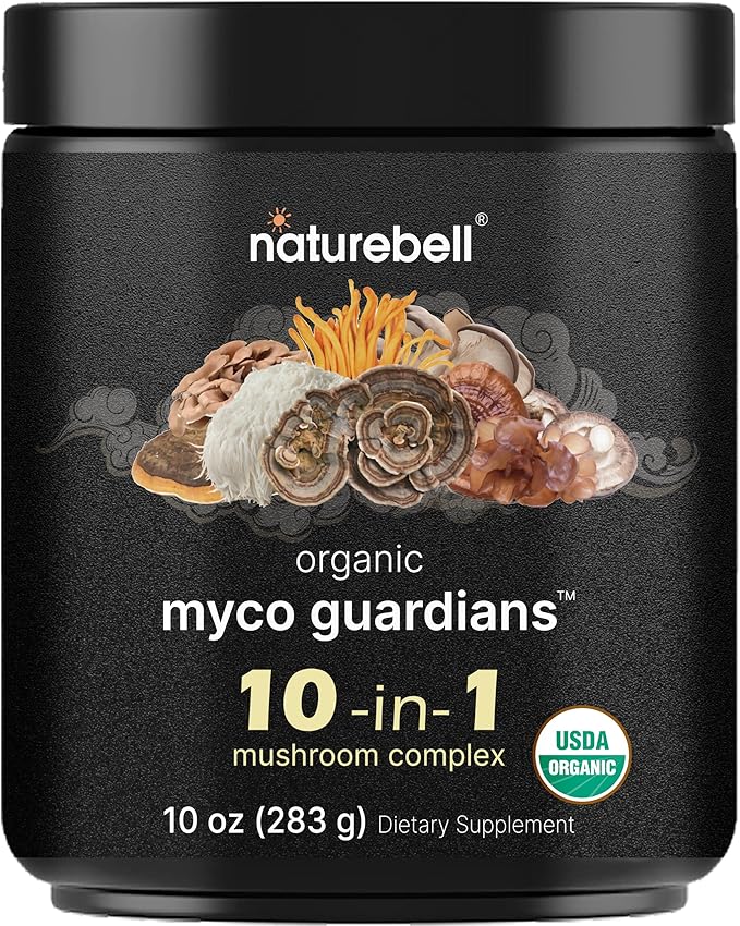 NatureBell Organic Myco Guardians 10 in 1 Mushroom 10oz | 8 More