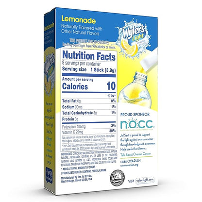 Wyler's Light Singles To Go Powder Packets, Water Drink Mix, Lemonade, 12 Boxes, 8 Servings per Box, 96 Total Servings