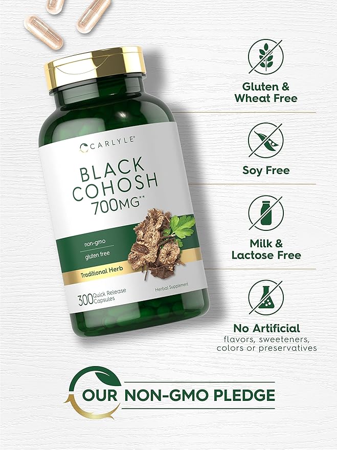 Carlyle Black Cohosh Capsules 700mg | 300 Count