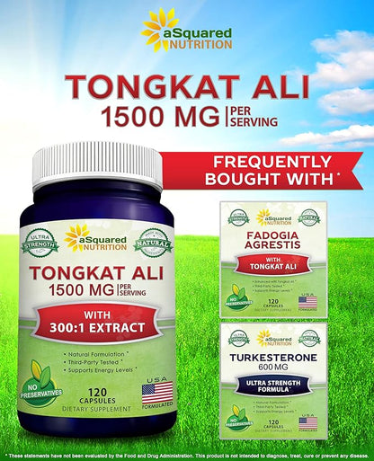 aSquared Nutrition Tongkat Ali 1500mg 120 Capsules