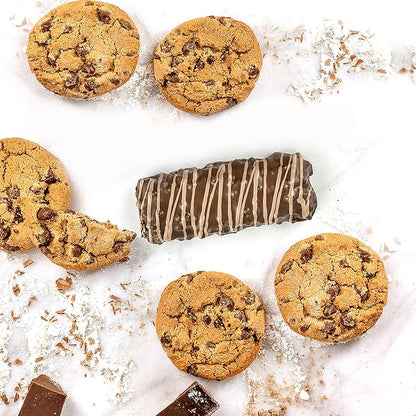 FITCRUNCH Snack Size Protein Bars, 6-Layer Baked Bar, 3g of Sugar, Gluten Free & Soft Cake Core (9 Bars, Chocolate Chip Cookie Dough)