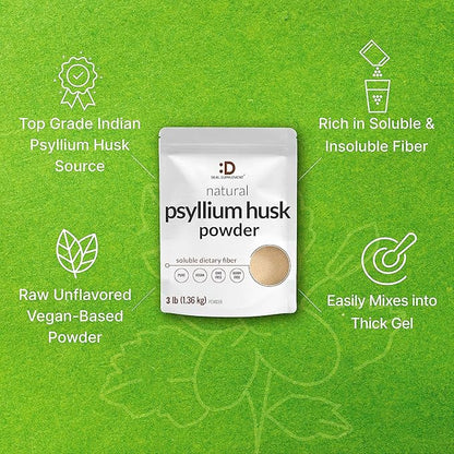 DEAL SUPPLEMENT Psyllium Husk Powder 3 9,000mg Per