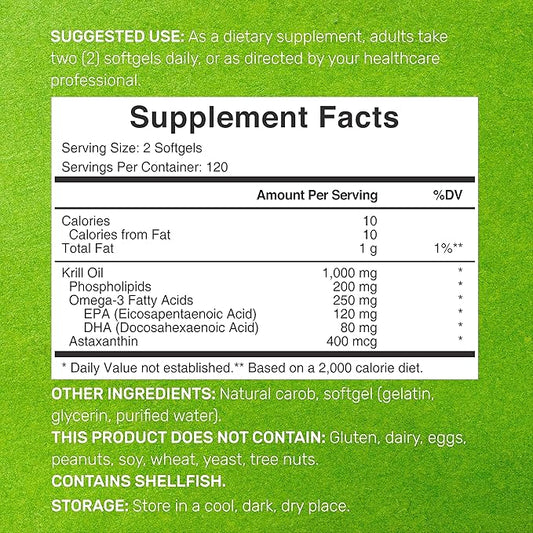 Eagle Shine Vitamins 2 Pack Antarctic 1,000mg Per 480 Softgels Omega-3s, EPA,